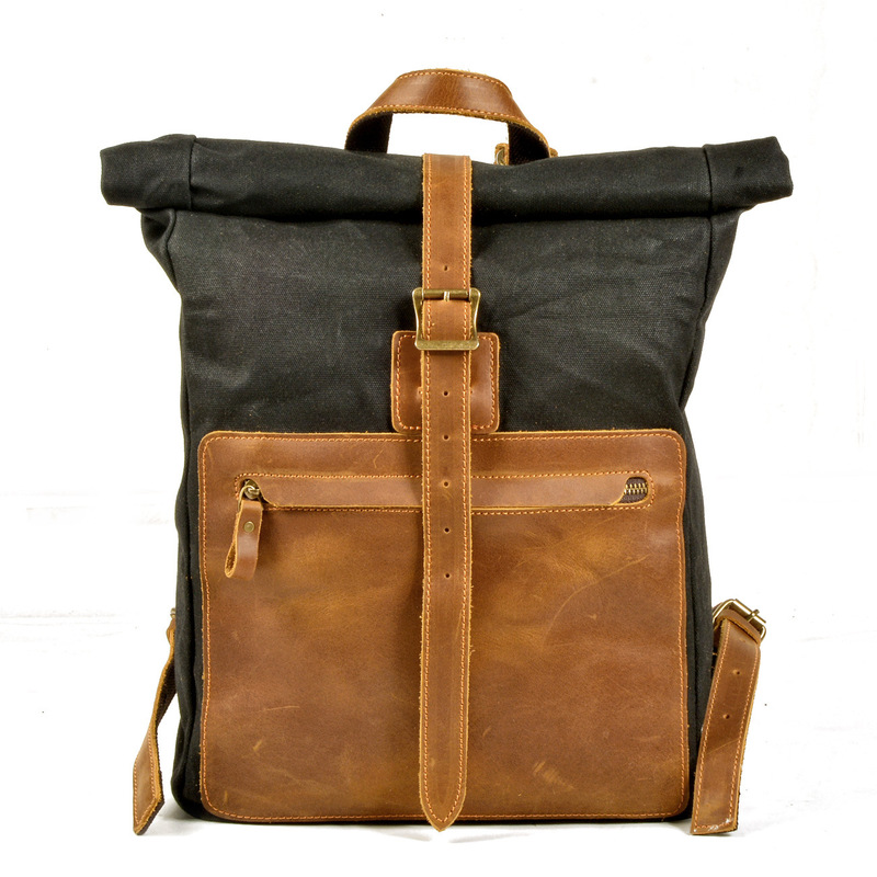 กระเป๋าเป้ผ้าแคนวาสสไตล์เรโทรเ - Canvas Backpack Casual บทวิจารณ์และราคา
