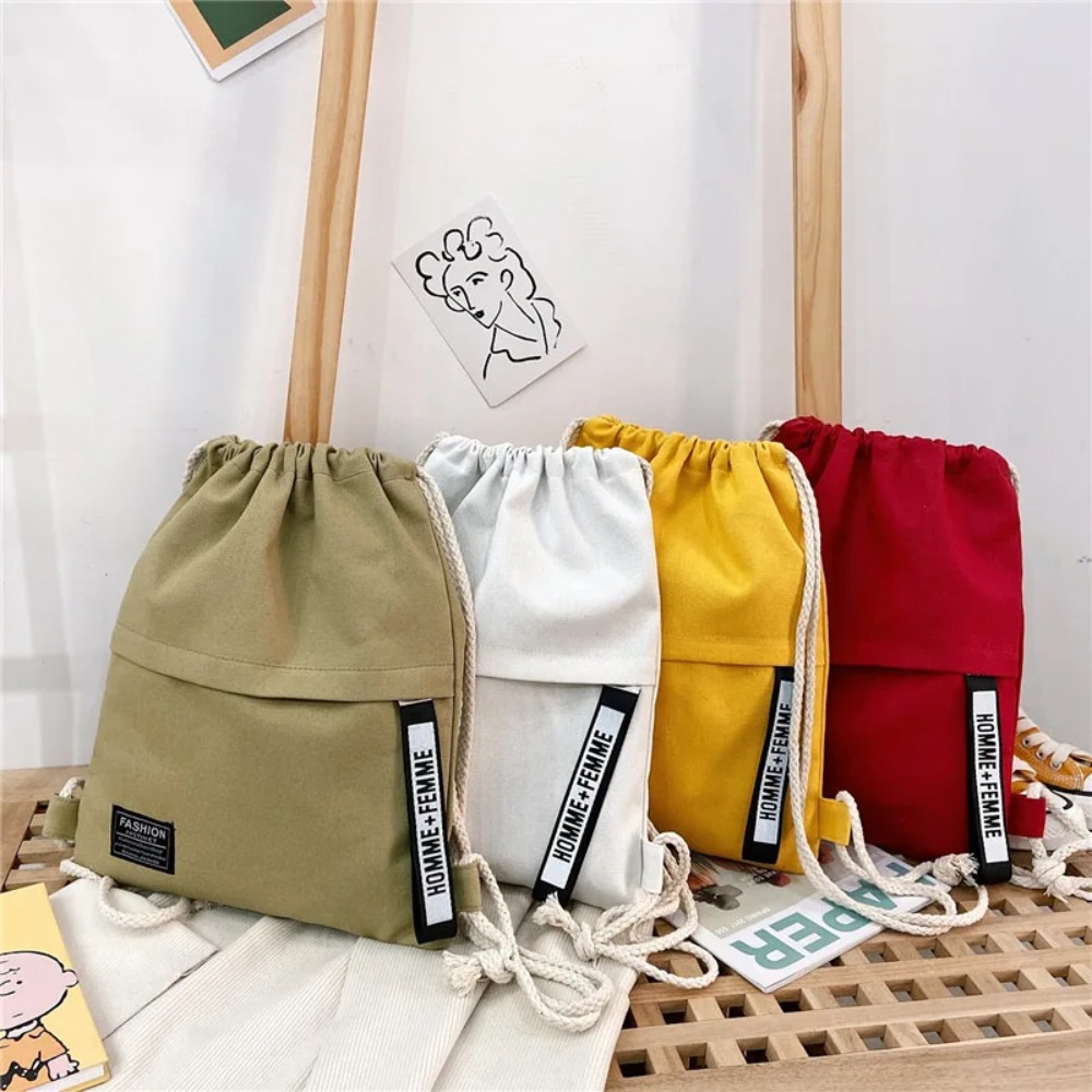 กระเป๋าผ้าแคนวาสสำหรับนักเรียน - Drawstring Gym Bag บทวิจารณ์และราคา