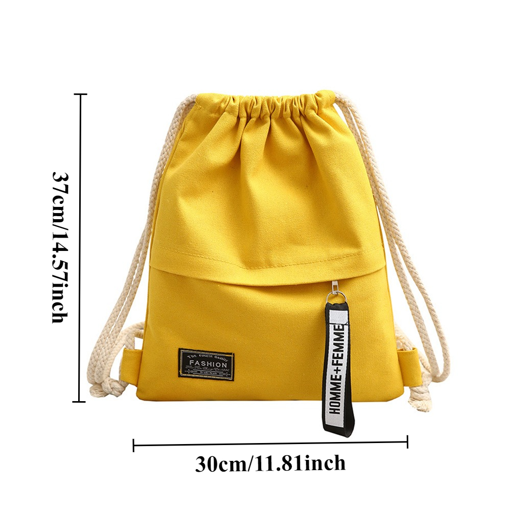 กระเป๋าผ้าแคนวาสสำหรับนักเรียน - Drawstring Gym Bag บทวิจารณ์และราคา