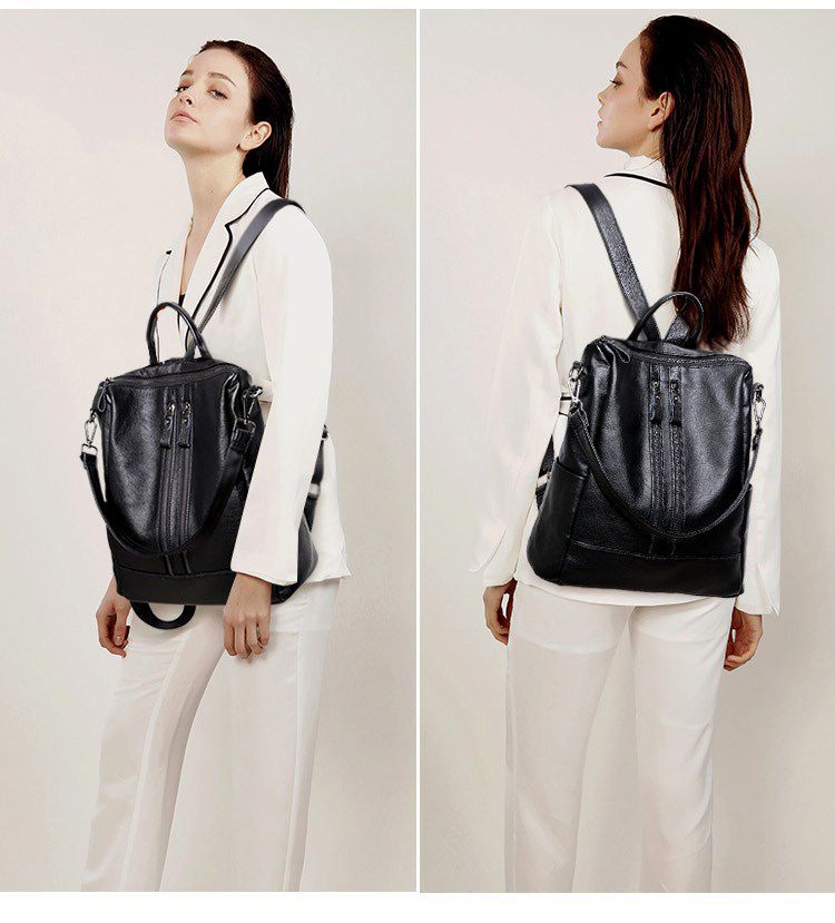 กระเป๋าเป้สะพายหลังหนังนิ่มสำห - Canvas Backpack Casual บทวิจารณ์และราคา