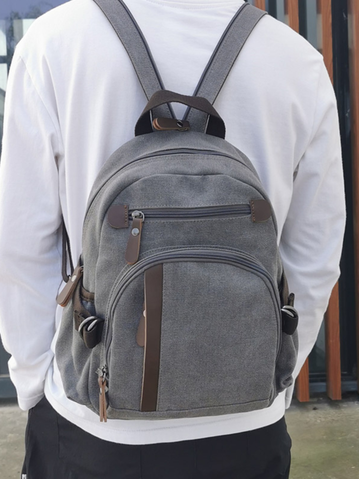 กระเป๋าเป้สะพายหลังผ้าใบขนาดเล - Canvas Backpack Casual บทวิจารณ์และราคา